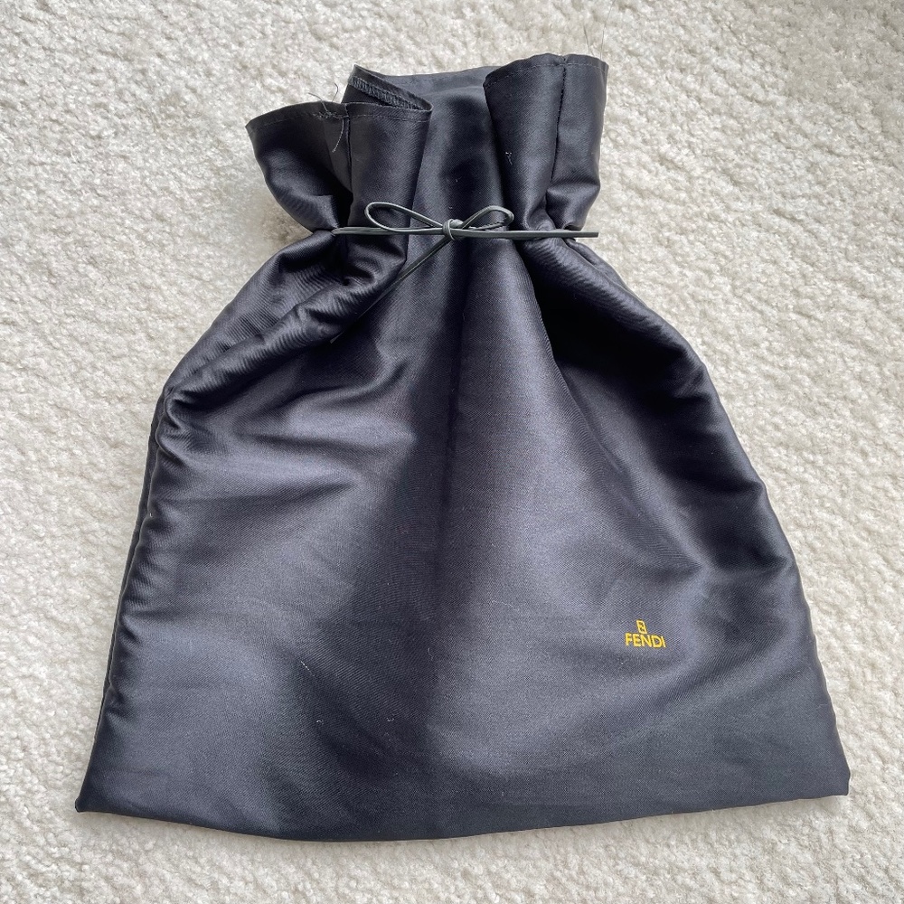 FENDI dust bag, charcoal gray.